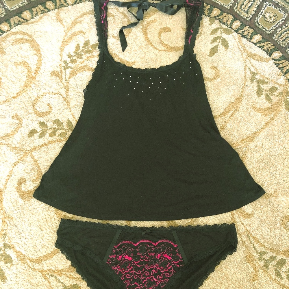 bb women's sleep set with cute lace accents